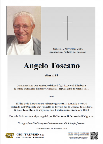 Necrologio Toscano Angelo